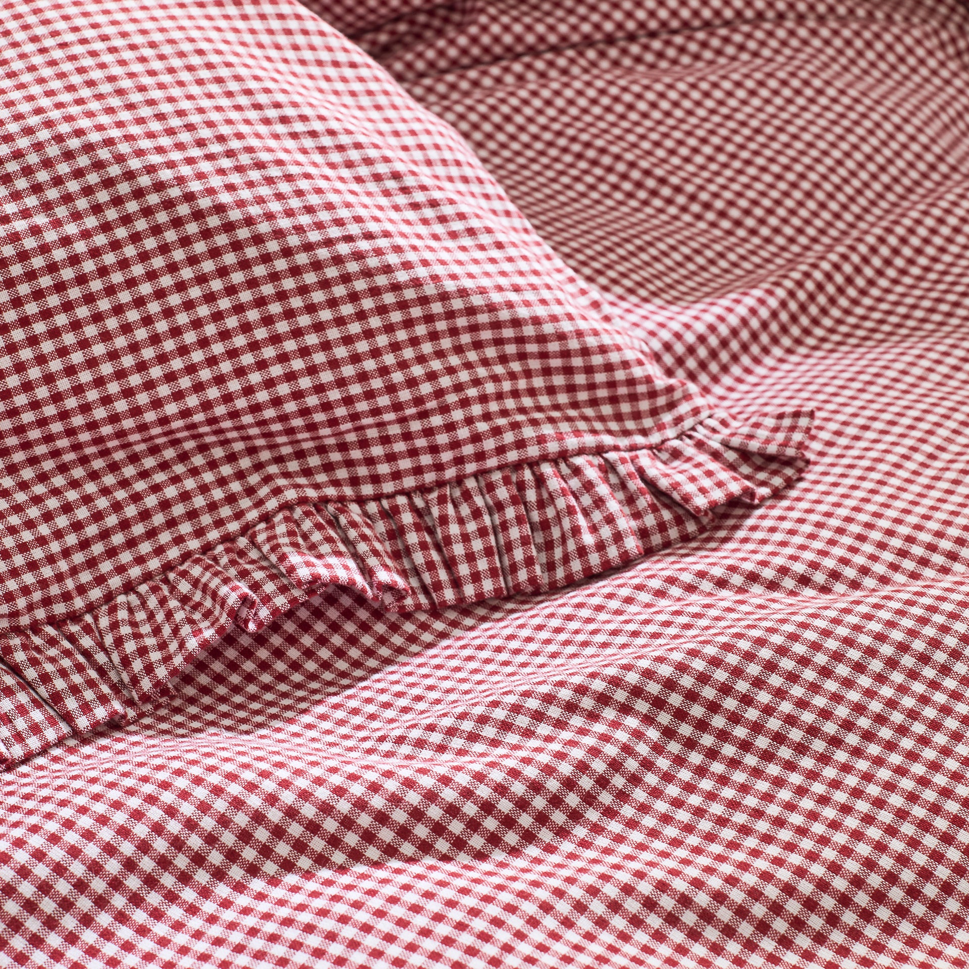 Gingham Ruffle Duvet Set - Image 4
