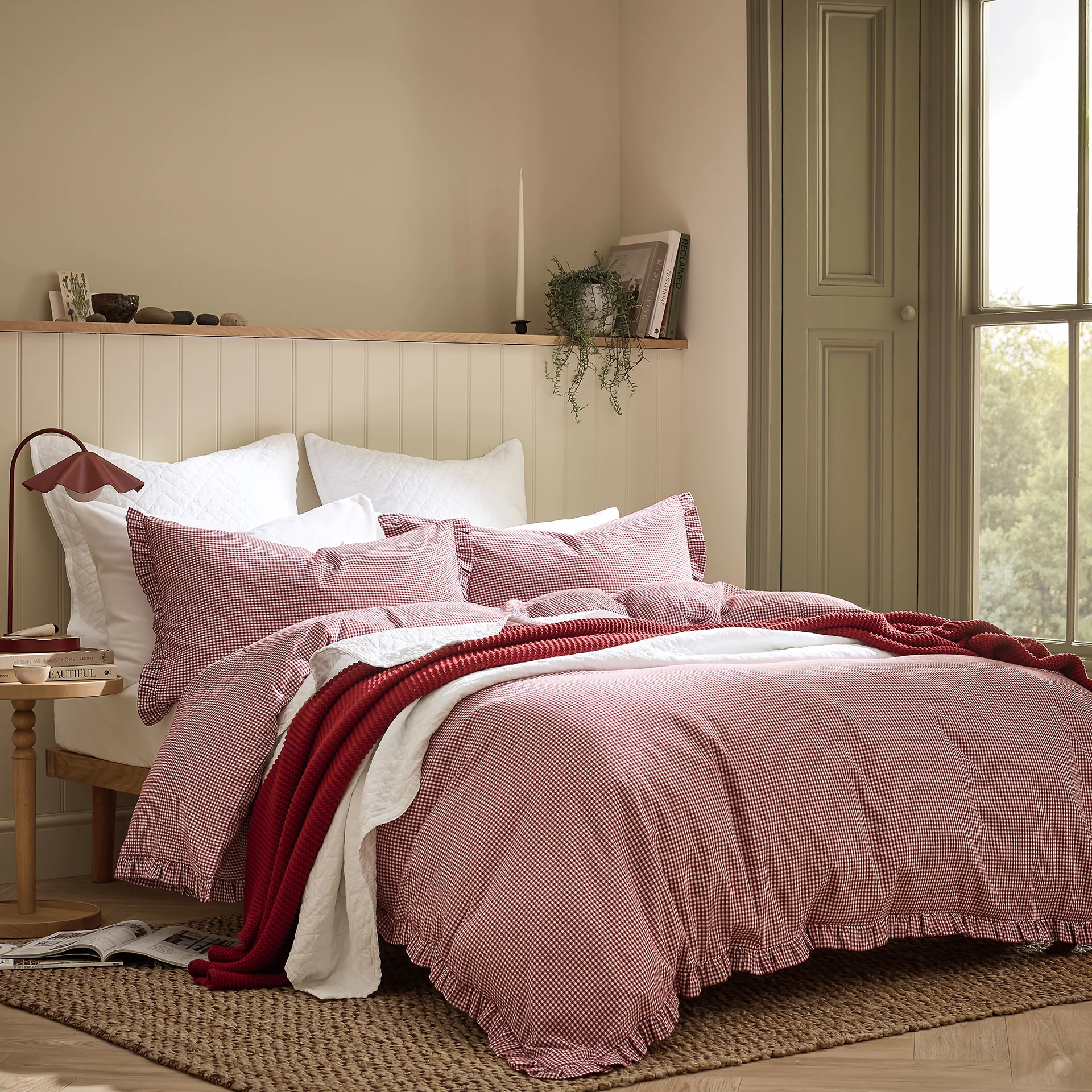 Gingham Ruffle Duvet Set - Image 6