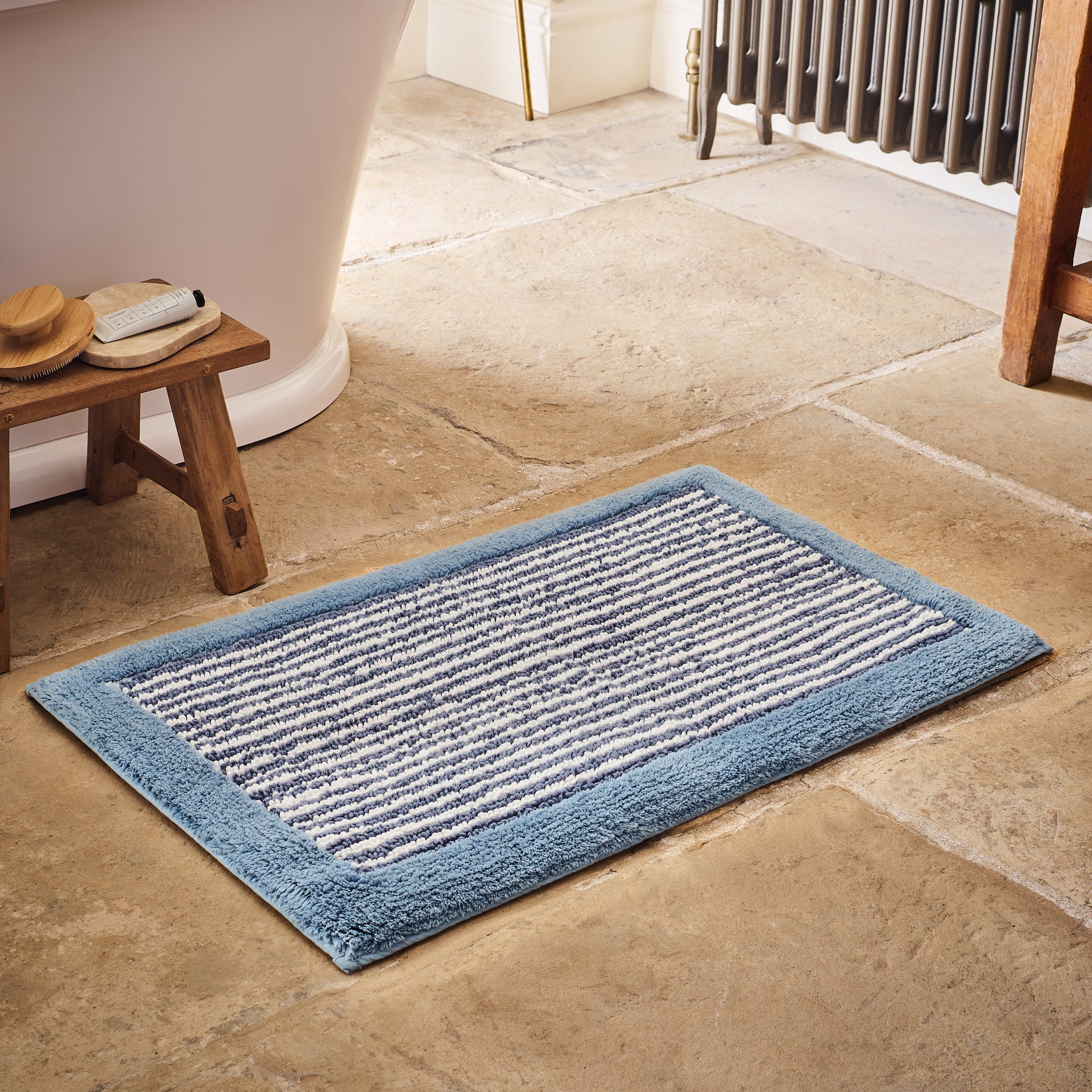 Portobello Stripe Bath Mat - Image 6
