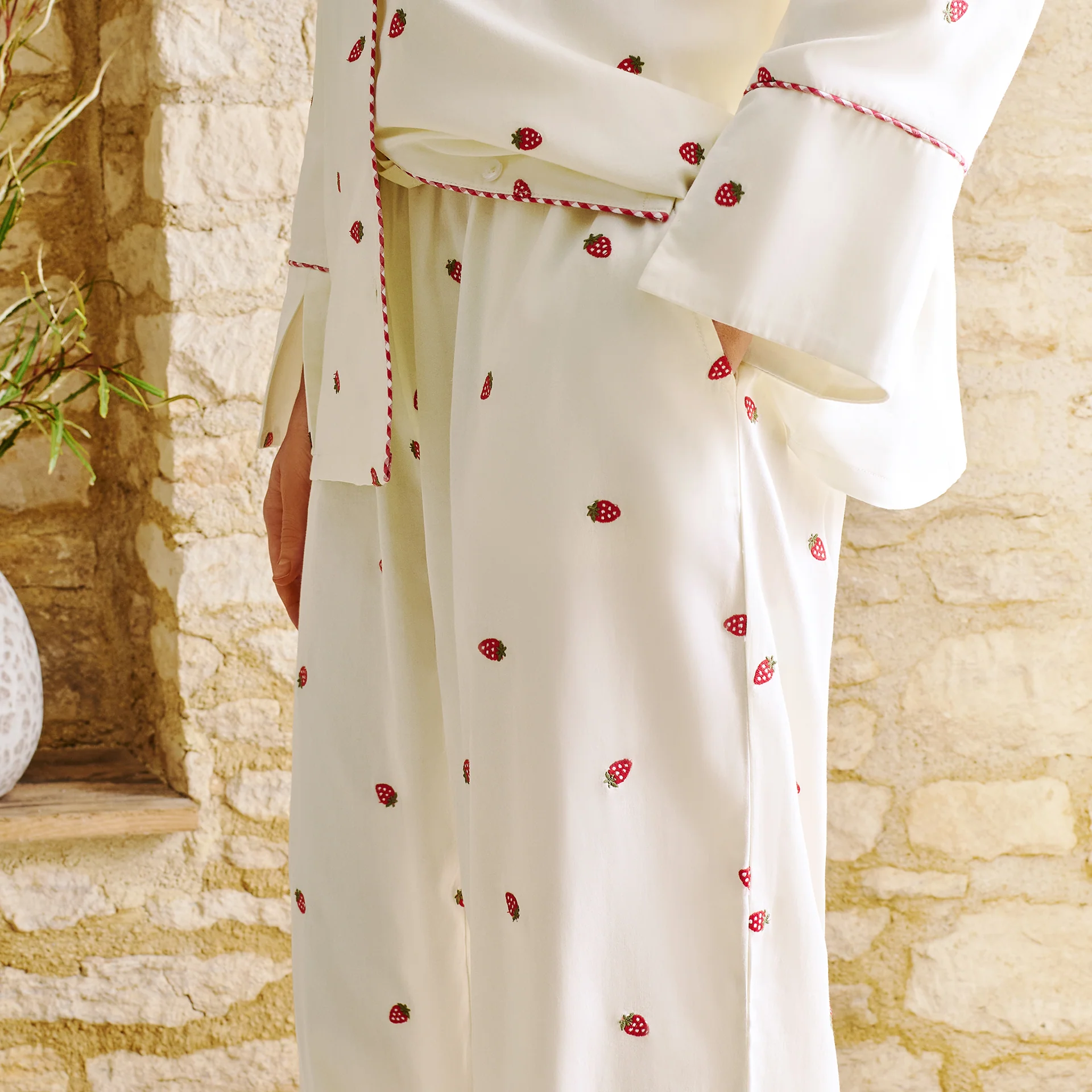 Strawberry Embroidery PJ's - Image 6