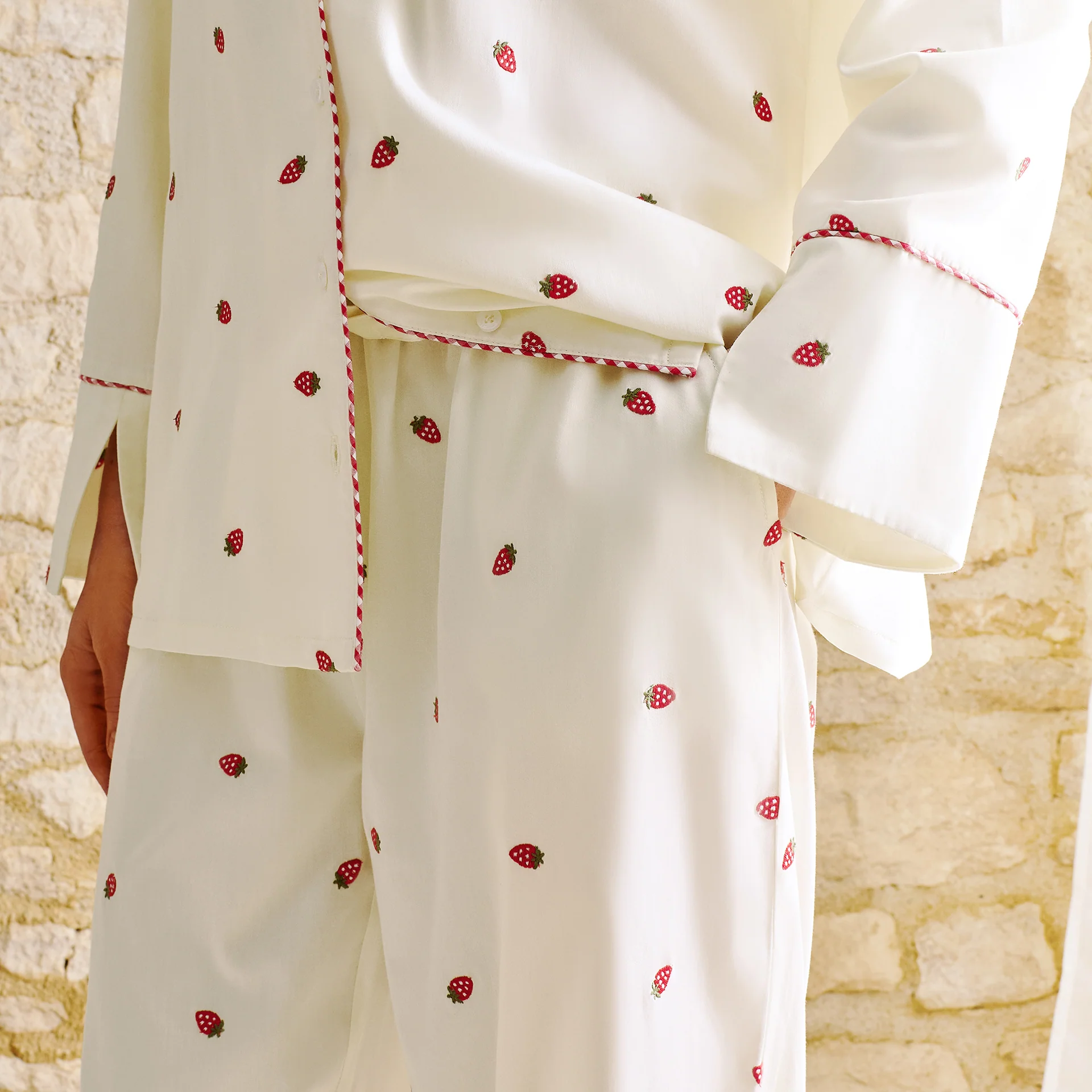 Strawberry Embroidery PJ's - Image 7