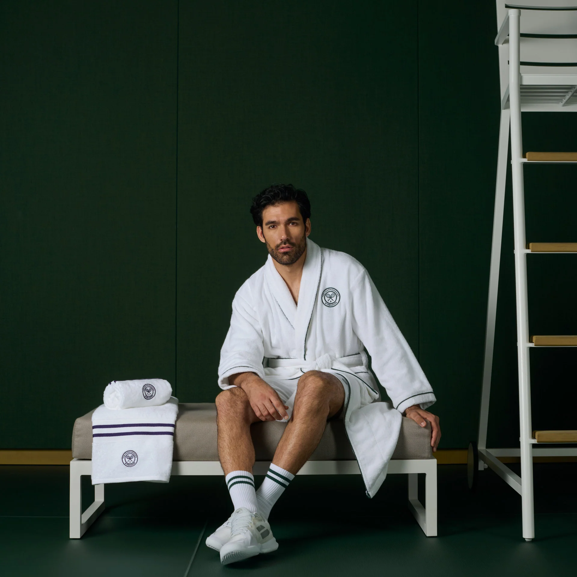 Wimbledon Baseline Stripe Towel Pair - Image 17
